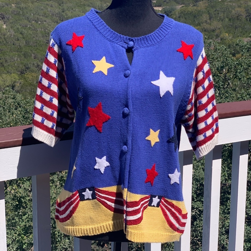 Vintage Colorful Cardigan Sweater‎